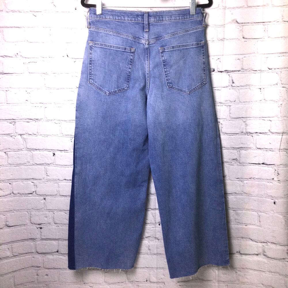 GAP Two-Tone Blue Wide Leg Jeans - Picture 4 of 14